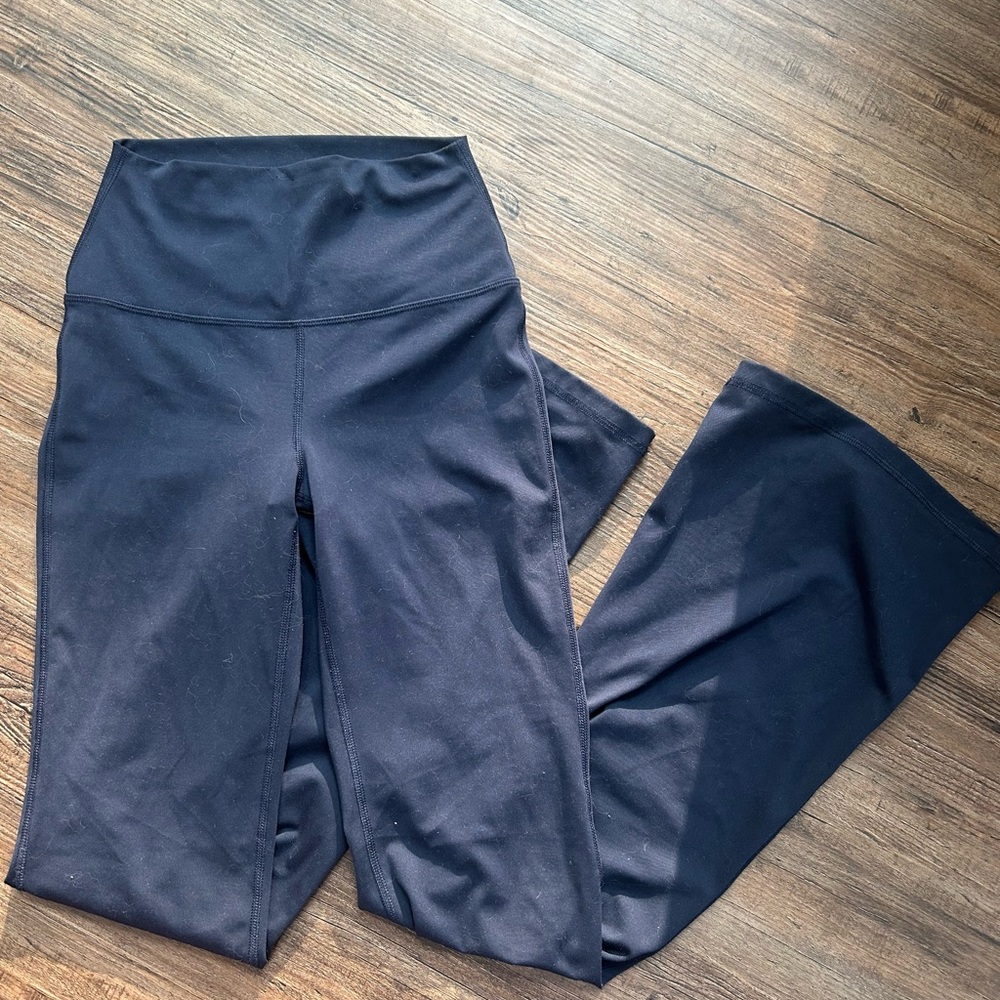 90 Degree By Reflex Navy Flare Leggings